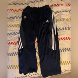Game Worn Detroit Pistons Adidas Warm Up Sweatpants SZ Medium